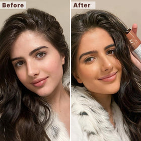 Beauty by Earth bottle next to skincare for easy layering and hydration benefits