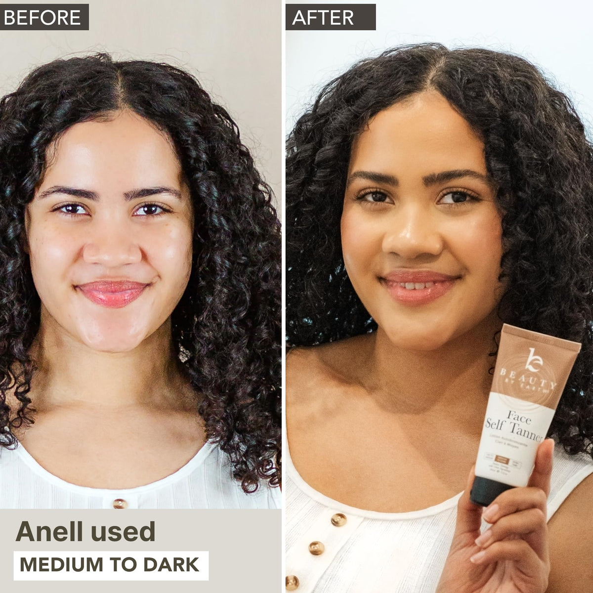 Beauty by Earth face tanner pump and texture close-up highlighting smooth application