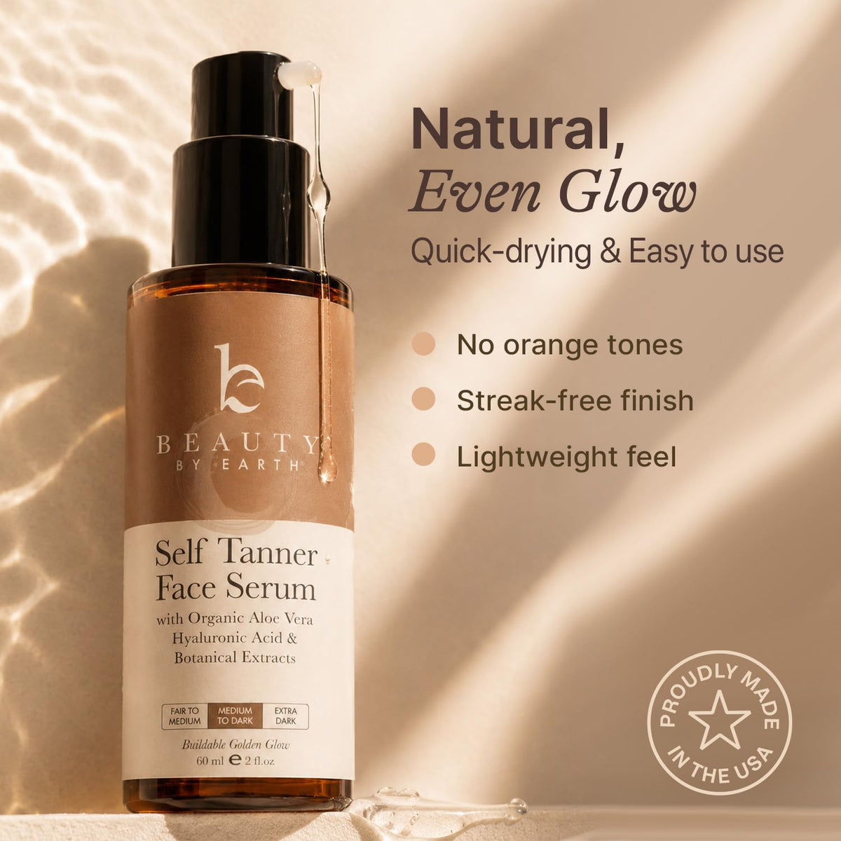 Beauty by Earth close-up texture shot showing lightweight hydrating formula