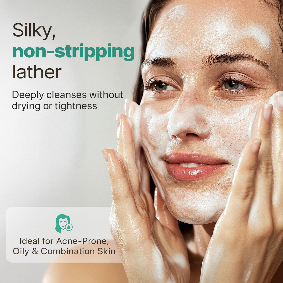 Beauty by Earth pump dispensing foam for controlled daily use