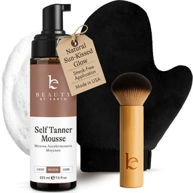 Beauty by Earth front packaging showing kit contents and natural branding benefits
