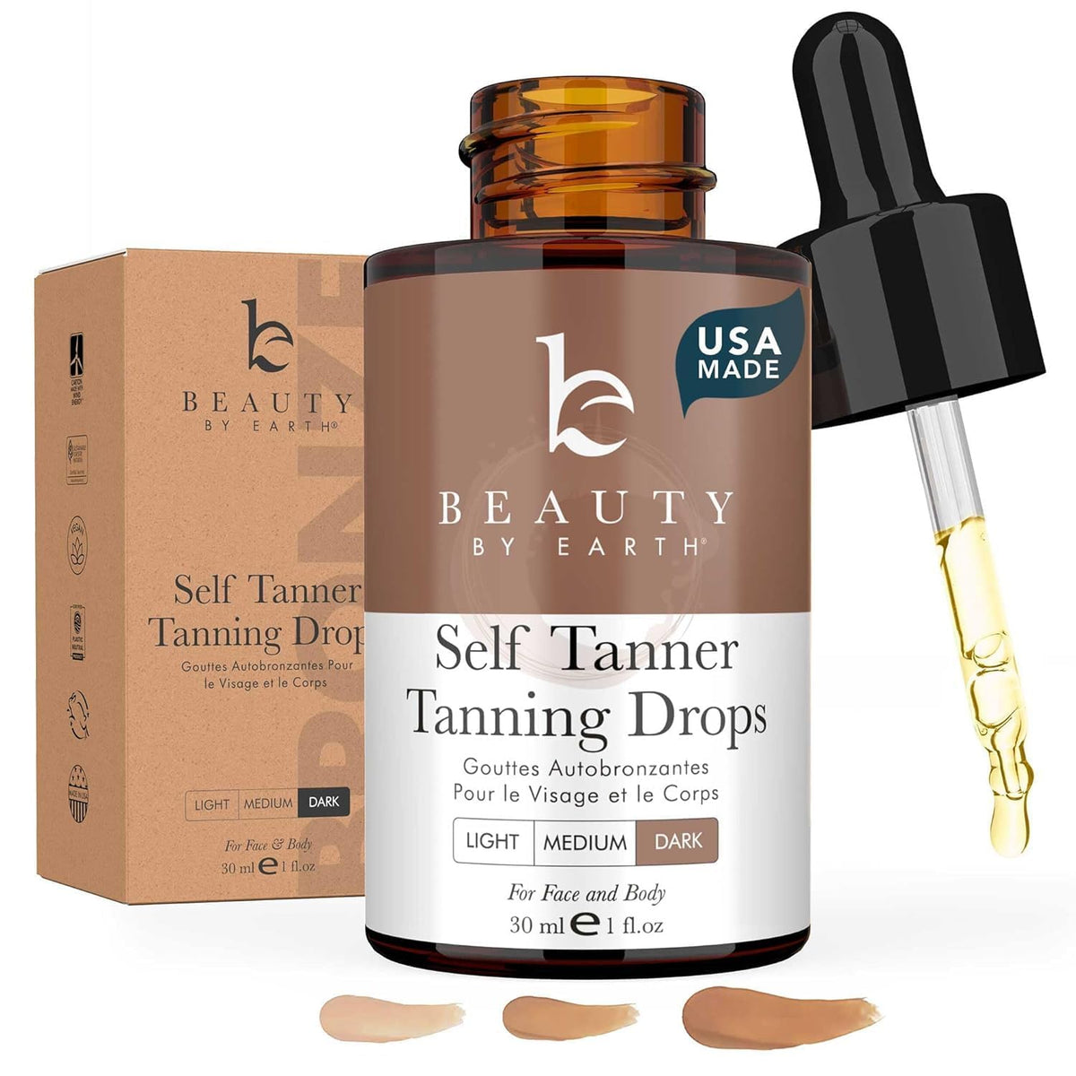 Beauty by Earth bottle front packaging showing label and benefits