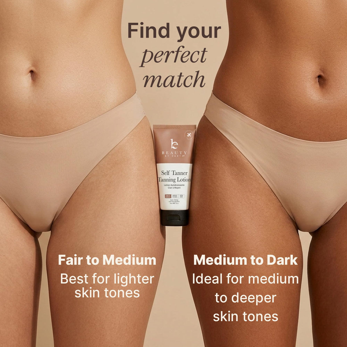 Beauty by Earth hand using tanning mitt for even application benefit