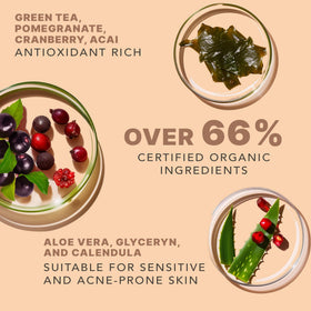 Beauty by Earth botanical ingredients arranged to show natural sourcing benefit