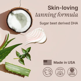 Beauty by Earth ingredient label highlighting aloe and shea butter for hydrated skin