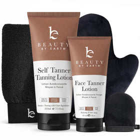 Beauty by Earth kit front packaging showing full contents and tidy layout benefit: complete set