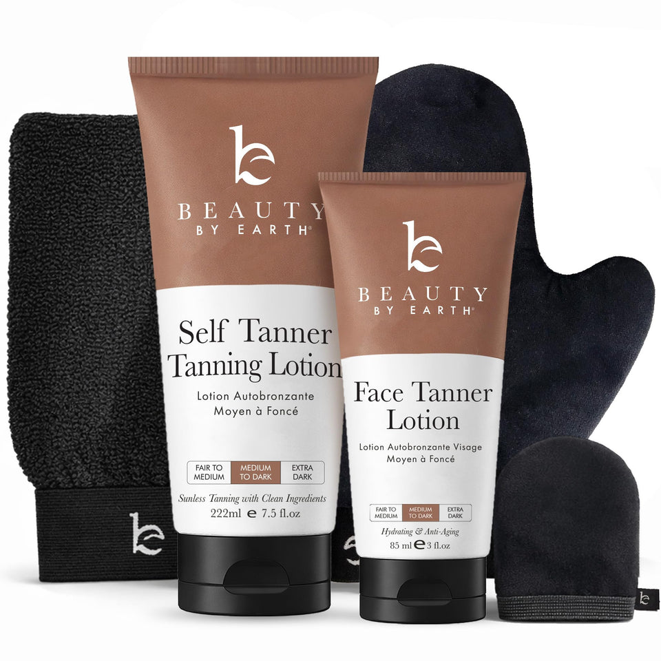 Beauty by Earth kit front packaging showing full contents and tidy layout benefit: complete set