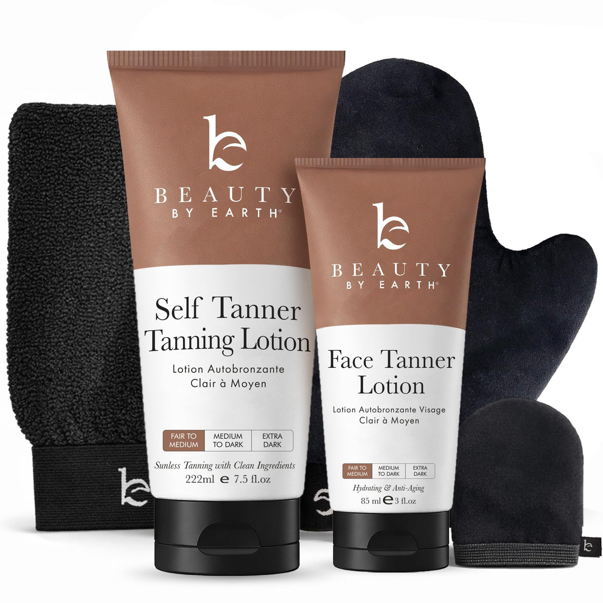 Beauty by Earth kit front packaging showing all included items and benefits