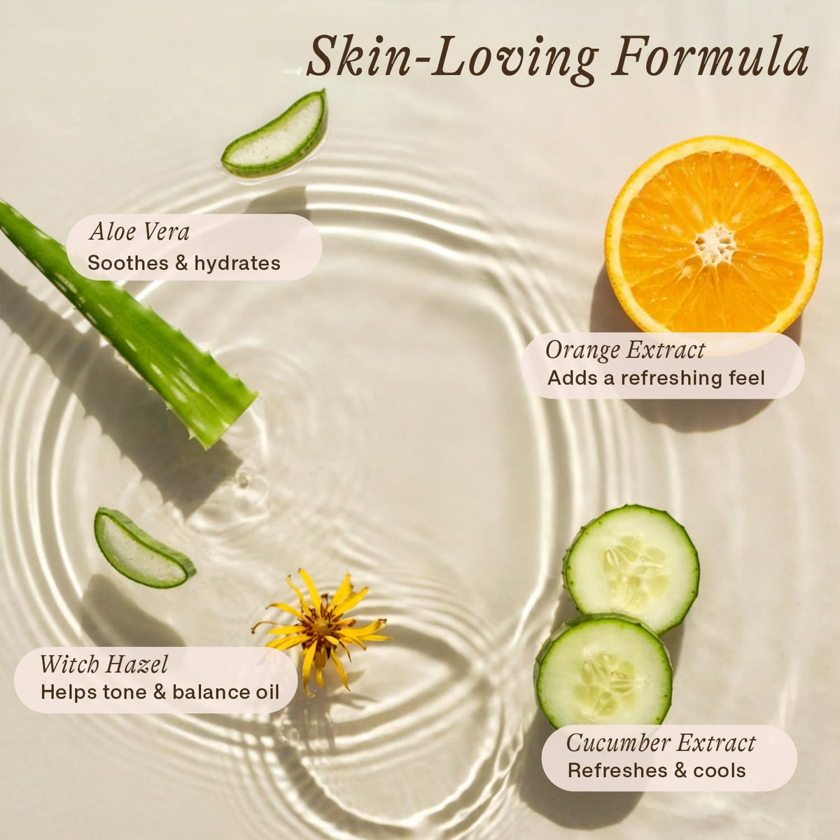 Beauty by Earth label detail highlighting natural ingredients and ethical benefits