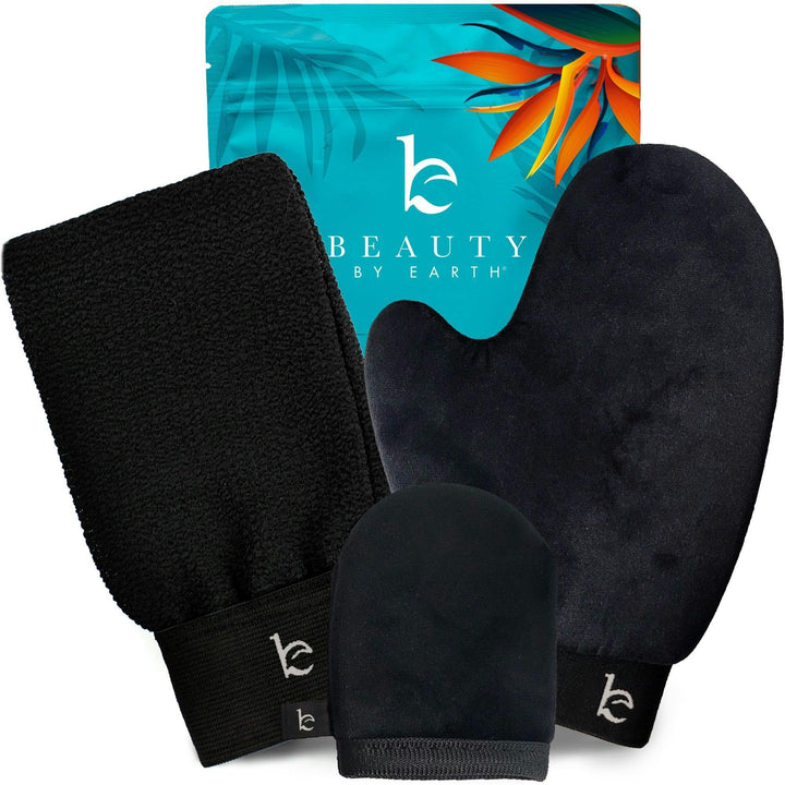 Beauty by Earth large mitt front showing plush velvet for even coverage
