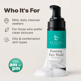 Beauty by Earth on bathroom counter suggesting everyday skincare routine