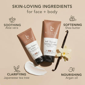 Beauty by Earth product on bathroom vanity in lifestyle scene, suggests daily use