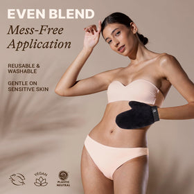 Beauty by Earth mitts worn on hand demonstrating secure grip and better control