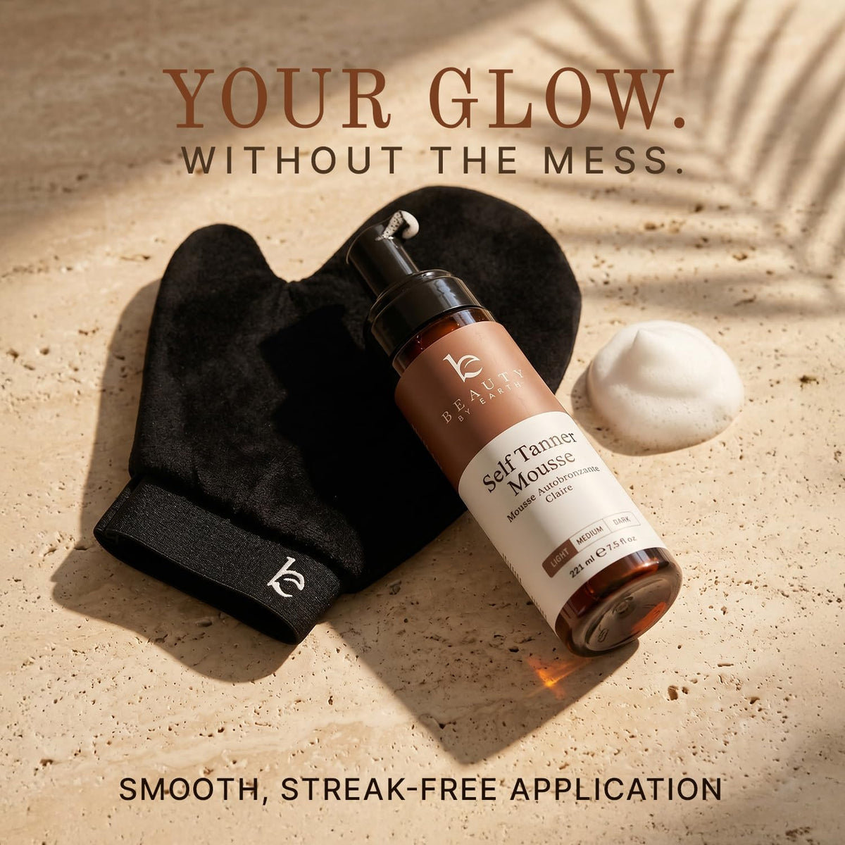 Beauty by Earth mousse texture close-up highlighting lightweight absorption