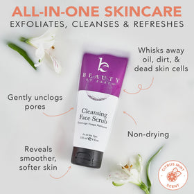 Beauty by Earth open tube label showing ingredient callouts and quality assurance benefits