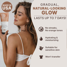 Beauty by Earth exfoliating mitt detail highlighting gentle prep for flawless tan
