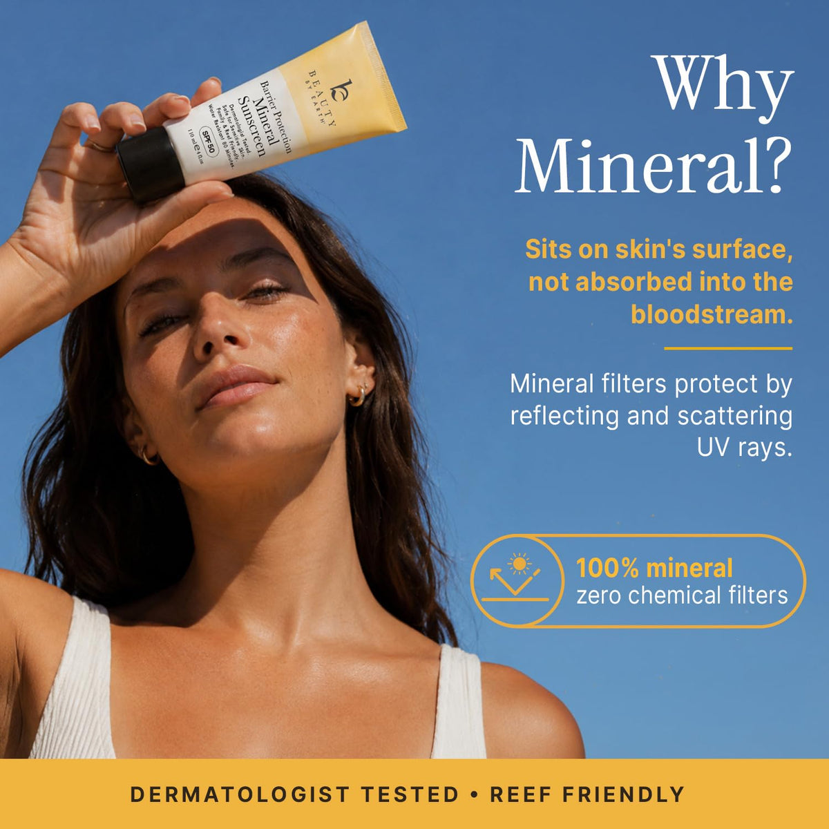 Beauty by Earth applied on arm demonstrating immediate mineral coverage