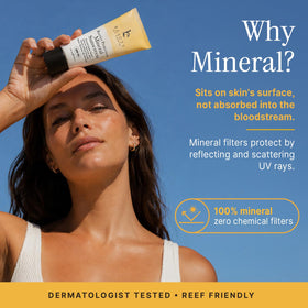 Beauty by Earth applied on arm demonstrating immediate mineral coverage