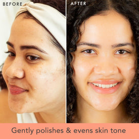 Beauty by Earth texture close-up revealing gentle exfoliant particles for smoother skin