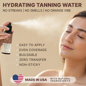 Beauty by Earth droplet on skin texture showing lightweight toner feel benefit