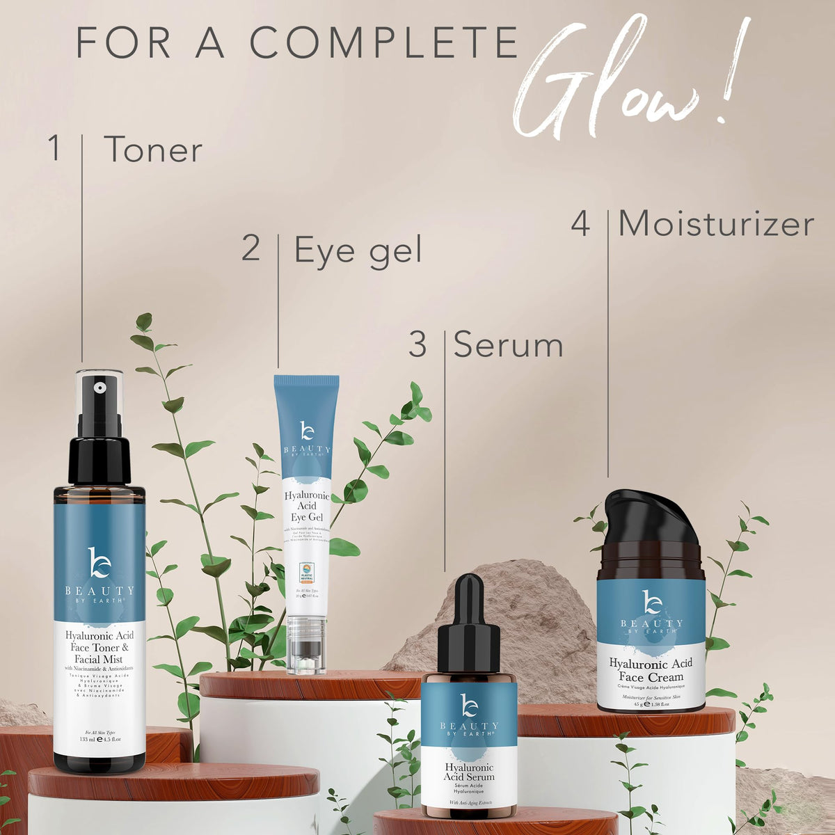 Beauty by Earth mist settling on skin demonstrating instant soothing effect