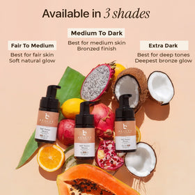 Beauty by Earth self tanner packed inside travel pouch for portability and no-mess benefit