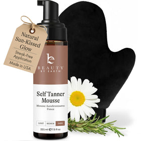 Beauty by Earth bottle front packaging showing product and benefit of deep bronze