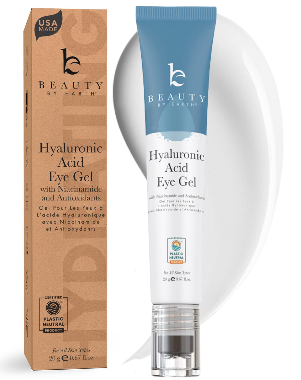 Beauty by Earth front packaging showing compact cooling eye gel