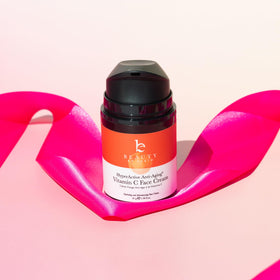 Beauty by Earth on a bathroom vanity illustrating daily skincare routine benefit