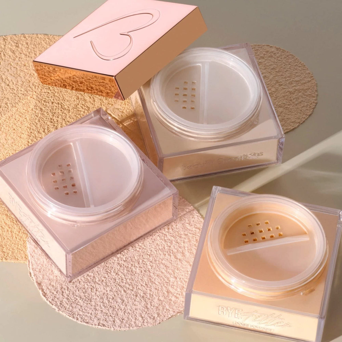 Beauty Creations powder inside makeup bag showing portable touch-up benefit