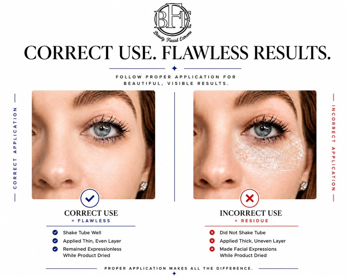 Beauty Facial Extreme label close-up showing instructions and ingredient clarity