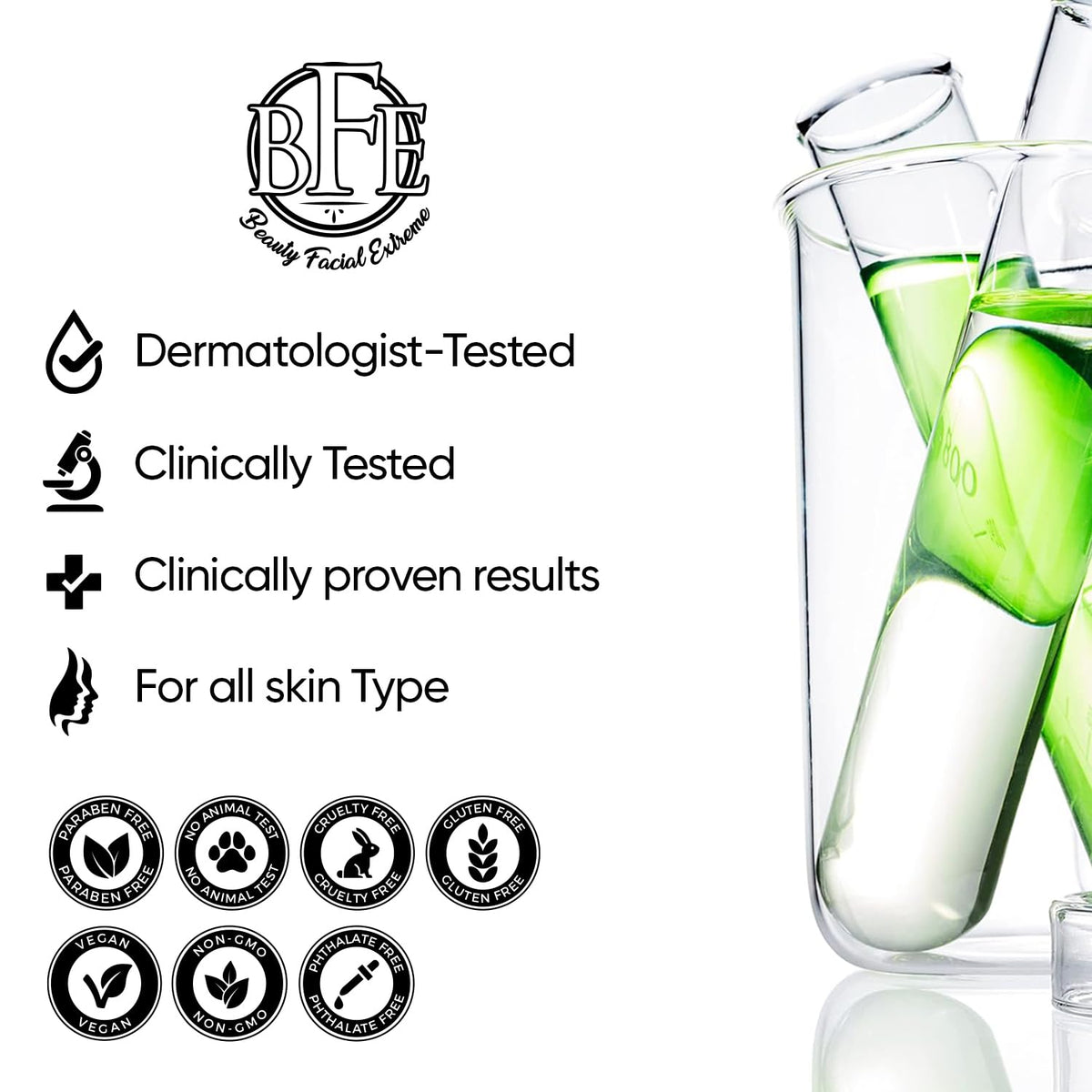 Beauty Facial Extreme pads next to hands for accurate size and scale