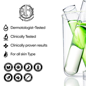 Beauty Facial Extreme pads next to hands for accurate size and scale