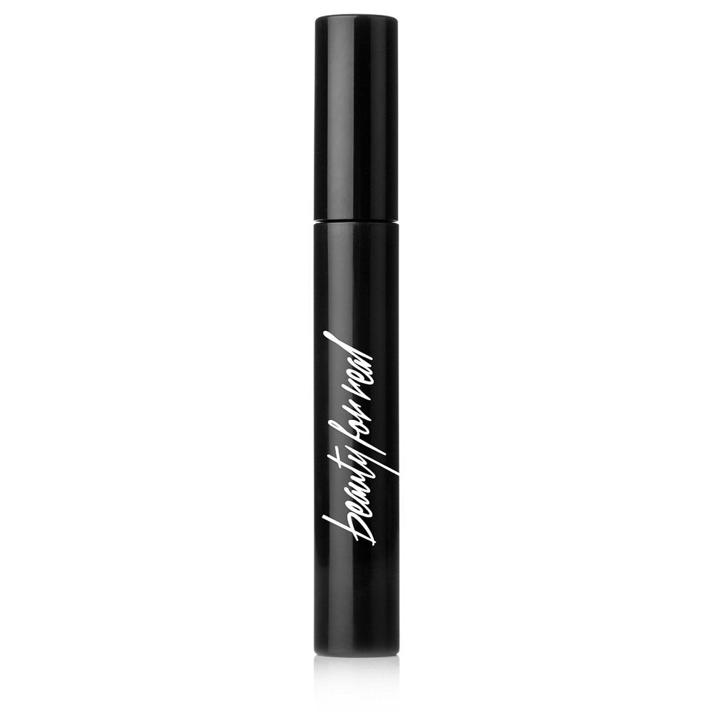 Beauty For Real mascara texture swatch on white, shows smooth buildable formula