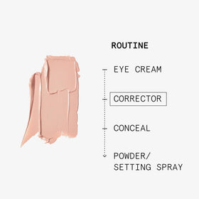 Beauty Pie application demo with finger patting for natural, crease-free result