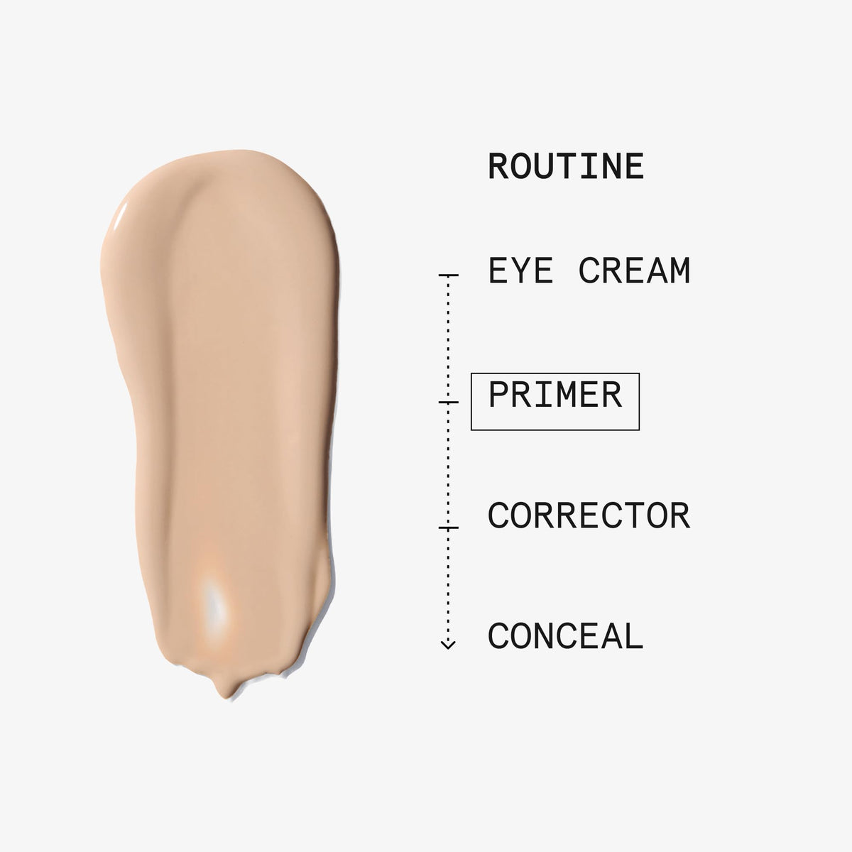 Beauty Pie applying primer to eyelid for crease-proof, long-lasting color