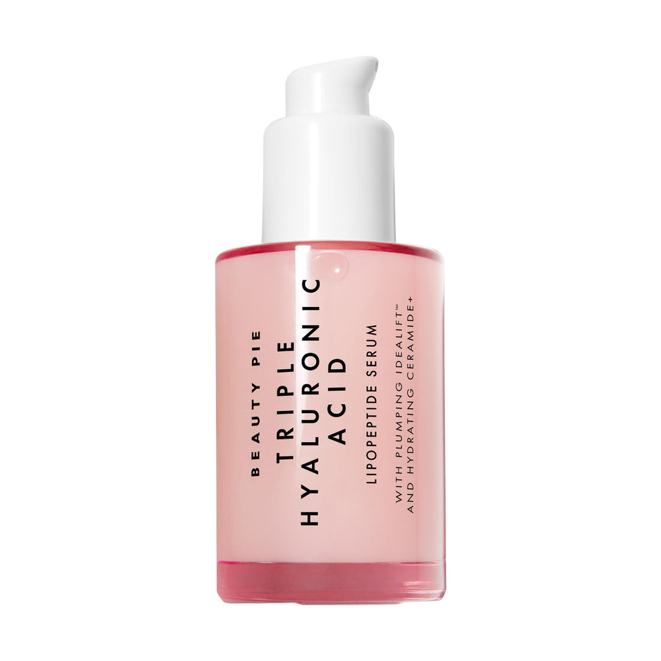 Beauty Pie front packaging showing 50ml bottle and benefit of deep hydration