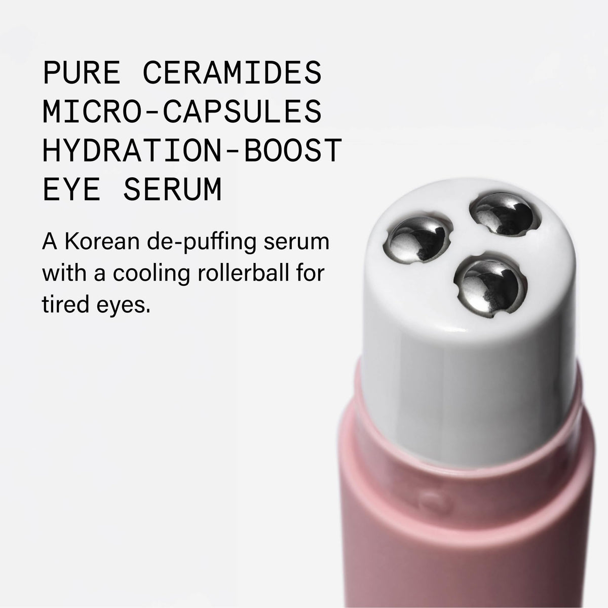 Beauty Pie triple roller applicator close-up delivering cooling massage benefit