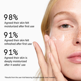 Beauty Pie 50ml jar beside ruler to show true size and travel-friendly benefit