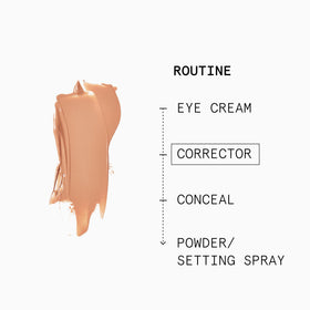 Beauty Pie swatch on medium/deep skin showing color-correcting effect and immediate brightening result