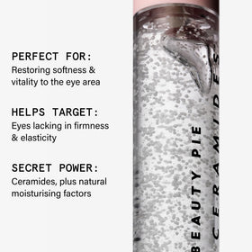 Beauty Pie serum texture on fingertip highlighting lightweight hydration