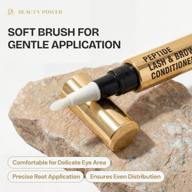 Beauty Power ingredient display featuring peptides and hyaluronic acid benefits