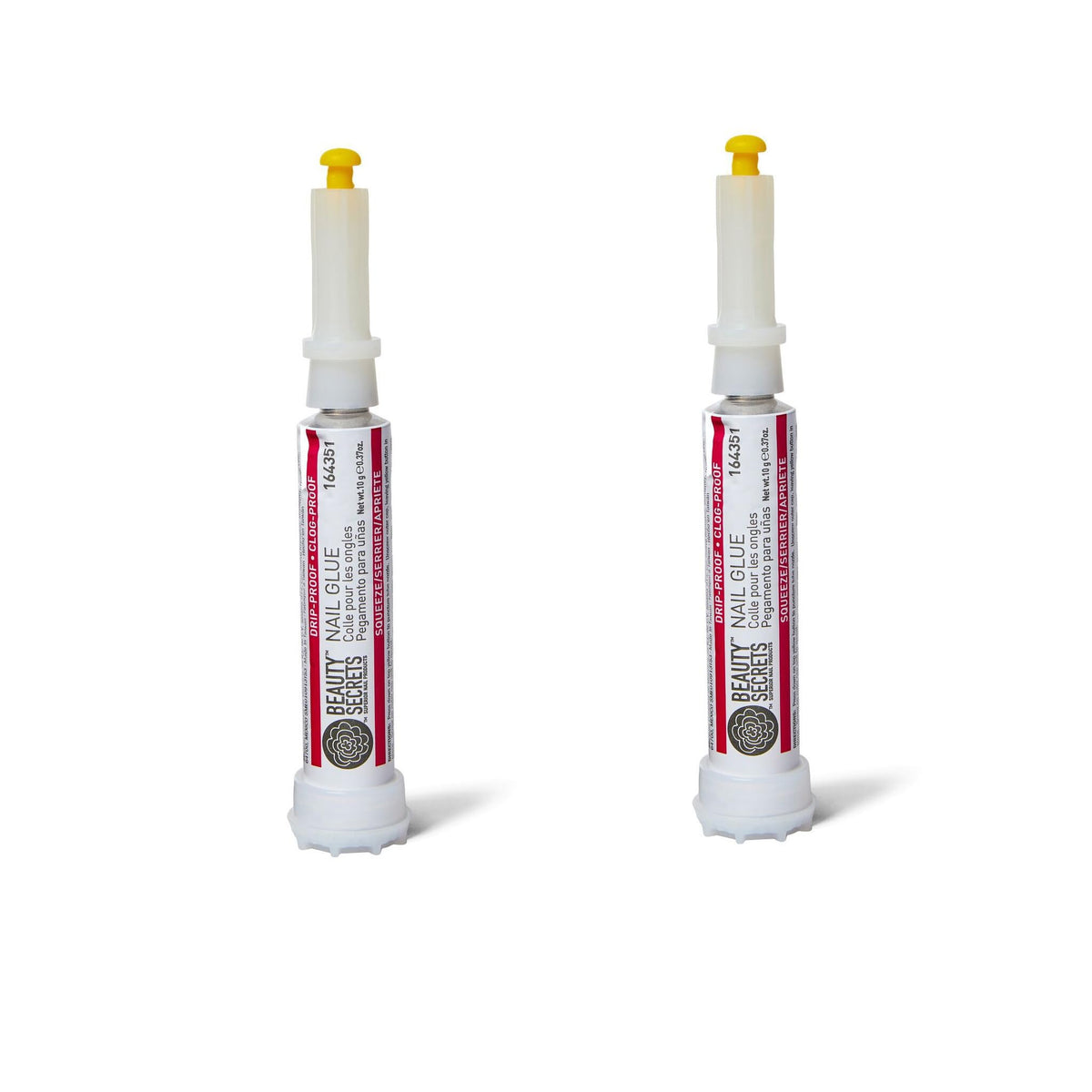Beauty Secrets front packaging showing two glue bottles and benefits