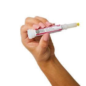 Beauty Secrets glue in use on a tip demonstrating fast bond and tidy application