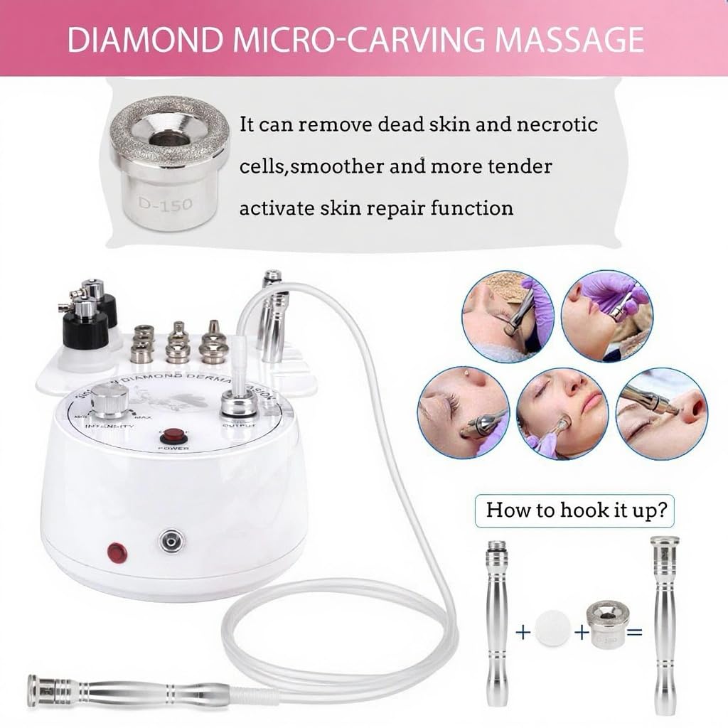Beauty Star full set of nine diamond tips laid out for targeted resurfacing benefit