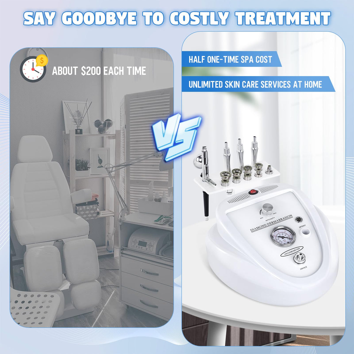 Beauty Star device beside serums, improves product absorption
