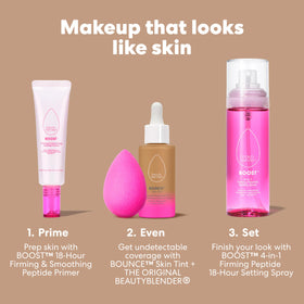 beautyblender bottle next to everyday items showing size convenience