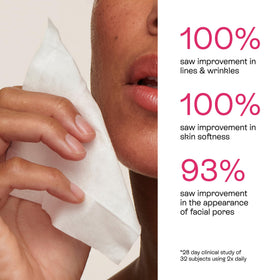 BeautyStat single-use packet opened to reveal pre-dosed pad for hygiene