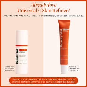 BeautyStat tube close-up with cap off highlighting dispensing and hygienic design