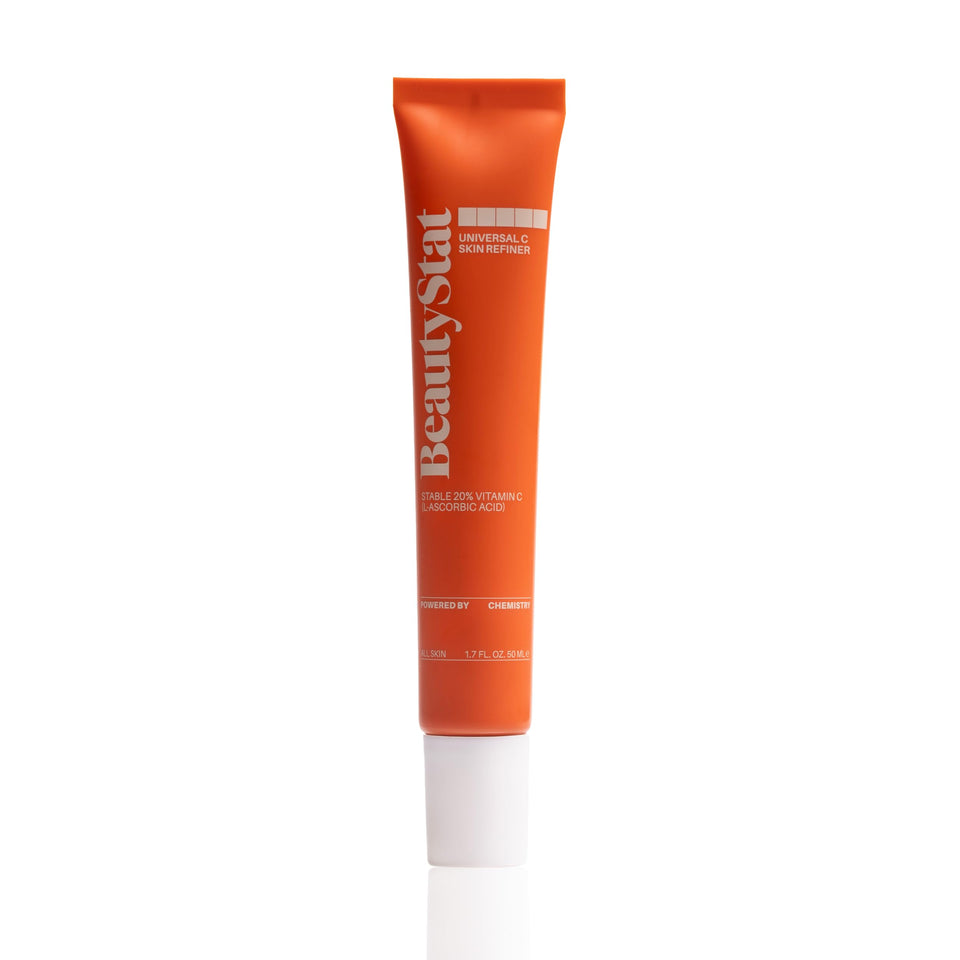 BeautyStat tube front packaging showing product and benefits